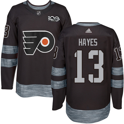Adidas Men Philadelphia Flyers #13 Kevin Hayes Black 1917-2017 100th Anniversary Stitched NHL Jersey->washington capitals->NHL Jersey